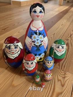 Matryoshka Cinderella Doll Hand-Painted Russian Nesting Doll Used