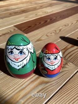 Matryoshka Cinderella Doll Hand-Painted Russian Nesting Doll Used