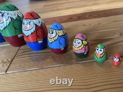 Matryoshka Cinderella Doll Hand-Painted Russian Nesting Doll Used