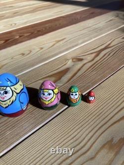 Matryoshka Cinderella Doll Hand-Painted Russian Nesting Doll Used