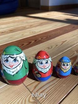 Matryoshka Cinderella Doll Hand-Painted Russian Nesting Doll Used