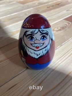 Matryoshka Cinderella Dwarf Hand-Painted Russian Nesting Doll Used