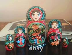 Matryoshka Nesting Doll Firebird 5 places Hand Painted G850