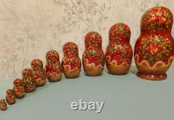 Matryoshka Nesting Doll Pushkin's fairy tales 10 places Hand Painted G739