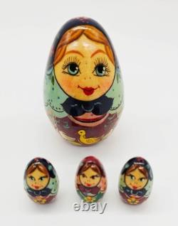 Matryoshka Nesting Doll Set of 13 Russian 3 Babies Inside 3 Babies Signed