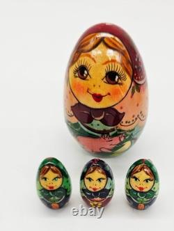 Matryoshka Nesting Doll Set of 13 Russian 3 Babies Inside 3 Babies Signed