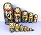 Matryoshka Nesting Dolls 12 15 Pc, Nutcracker Fairytale Hand Made Set Russian
