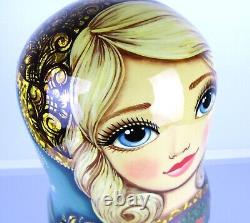 Matryoshka Nesting Dolls 13.75 20 Pc, Pushkin Fairytale Hand Made Set Russian