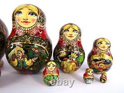 Matryoshka Nesting Dolls 6.3 8 Piece, Humpbacked Horse Fairytale Set Russian