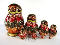 Matryoshka Nesting Dolls 6.6 8 Pc, Tsar Saltan Fire Fairytale Set Russian 457
