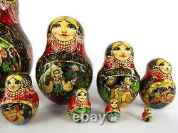 Matryoshka Nesting Dolls 6.6 8 Pc, Tsar Saltan Fire Fairytale Set Russian 457