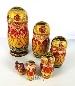 Matryoshka Nesting Dolls 8.2 7 Pc, Moscow Monuments Hand Made Russian 447