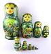 Matryoshka Nesting Dolls 9.8 10 Pc, Mermaid Fairytale Hand Made Russian 966
