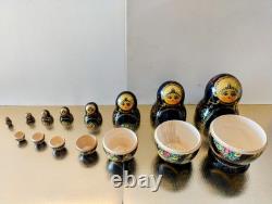 Matryoshka Russian Hand-Painted Nesting Dolls-CEPZUEB TIOCAG-8 Pcs Signed 1990s