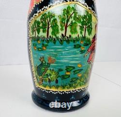Matryoshka Russian Nesting Doll 7 Piece Hand-Painted Wood Frog Prince Story