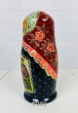 Matryoshka Russian Nesting Doll 7 Piece Hand-Painted Wood Frog Prince Story