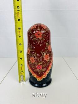 Matryoshka Russian Nesting Doll 7 Piece Hand-Painted Wood Frog Prince Story