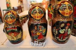 Matryoshka Russian Nesting Doll Set 30 Pcs 16.5 1997 Signed by Artist NEW