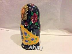 Matryoshka Russian Nesting Doll set Handpainted anthropomorphic 6.5