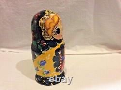 Matryoshka Russian Nesting Doll set Handpainted anthropomorphic 6.5