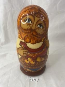 Matryoshka Russian Nesting Dolls 6 Inch Family Gurgeiff A Nicolaeva Signed