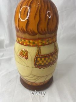 Matryoshka Russian Nesting Dolls 6 Inch Family Gurgeiff A Nicolaeva Signed