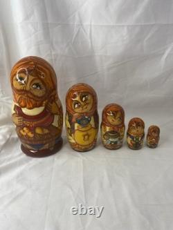 Matryoshka Russian Nesting Dolls 6 Inch Family Gurgeiff A Nicolaeva Signed