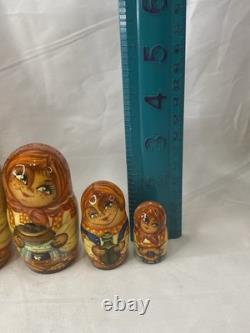 Matryoshka Russian Nesting Dolls 6 Inch Family Gurgeiff A Nicolaeva Signed