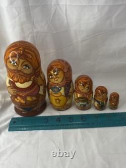Matryoshka Russian Nesting Dolls 6 Inch Family Gurgeiff A Nicolaeva Signed
