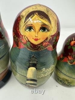 Matryoshka Russian Nesting Dolls Famous Lighthouses North Carolina Cape Hatteras