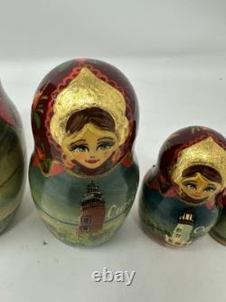 Matryoshka Russian Nesting Dolls Famous Lighthouses North Carolina Cape Hatteras