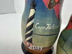 Matryoshka Russian Nesting Dolls Famous Lighthouses North Carolina Cape Hatteras