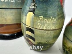 Matryoshka Russian Nesting Dolls Famous Lighthouses North Carolina Cape Hatteras