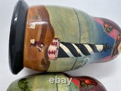 Matryoshka Russian Nesting Dolls Famous Lighthouses North Carolina Cape Hatteras