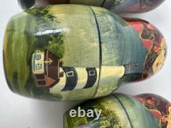 Matryoshka Russian Nesting Dolls Famous Lighthouses North Carolina Cape Hatteras