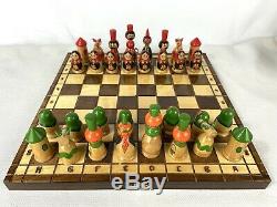 Matryoshka Russian Nesting Dolls Folding Chess Board and Pieces