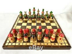 Matryoshka Russian Nesting Dolls Folding Chess Board and Pieces