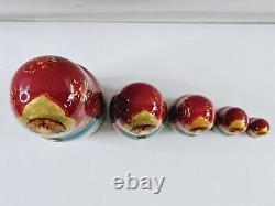 Matryoshka Russian Nesting Dolls Hand Painted Lighthouse North Carolina Set Of 5