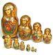 Matryoshka Russian Nesting Dolls Museum Quality 10 Nest 10 Inch