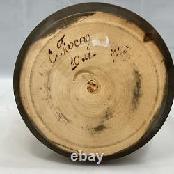 Matryoshka Russian Nesting Dolls Set Of 8 Wood Burned Gold 10 Signed