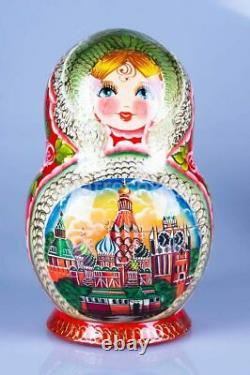 Matryoshka Russian Traditional 15pcs Moscow Nesting Doll Hand painted