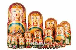 Matryoshka Russian Traditional 30pcs Moscow Nesting Doll Hand painted