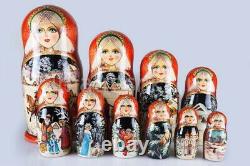 Matryoshka Russian Traditional 30pcs Winter troika Nesting Doll
