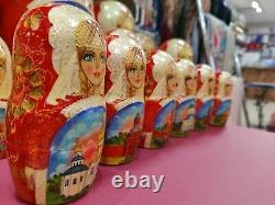 Matryoshka Russian Traditional 50pcs Moscow Hand painted Nesting Doll