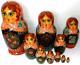 Matryoshka Russian Wooden Nesting Dolls Signed Vintage Nesting Dolls