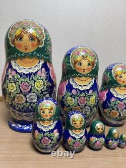 Matryoshka Sergiev Posad 10-set Wooden Nesting Dolls, 1999 Used