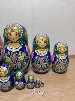 Matryoshka Sergiev Posad 10-set Wooden Nesting Dolls, 1999 Used