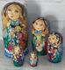 Matryoshka Wooden Nesting Doll Hand Painted Winter Fairy Tale From The Usa