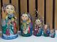 Matryoshka Wooden Nesting Doll Hand Painted Winter Fairy Tale Located Usa