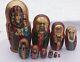 Matryoshka Painted Wood Nesting Dolls 10 Nested Icons Virgin Mary & Christ Saint